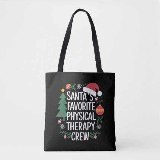 Kerstman's favoriete Fysiotherapie Crew Kerstmis Tote Bag (Voorkant)