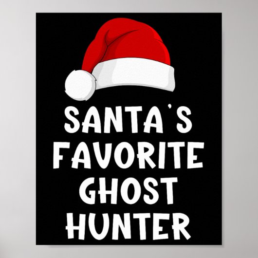Kerstman's favoriete Ghost Hunter Grappige Kerstmi Poster (Voorkant)