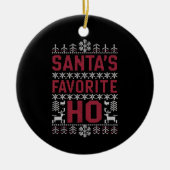 Kerstman's favoriete Ho Lelijke Kersttrui Keramisch Ornament (Voorkant)