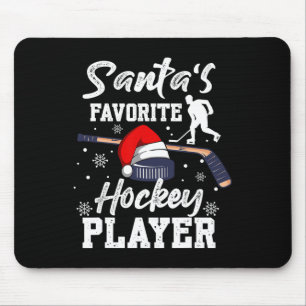 Kerstman's favoriete hockeyspeler Kerstmis Pyjama  Muismat