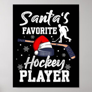 Kerstman's favoriete hockeyspeler Kerstmis Pyjama  Poster