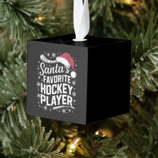 Kerstman's favoriete hockeyspeler Pyjama Kerstmis Decoratie (Boom)