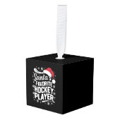 Kerstman's favoriete hockeyspeler Pyjama Kerstmis Decoratie (Voorkant hoekig)