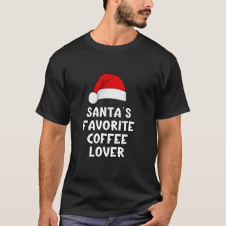Kerstman's favoriete koffieliefhebber Grappige Ker T-shirt