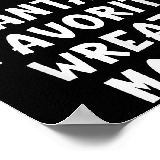 Kerstman's favoriete kransmaker Grappige Kerstmis Poster (Hoek)