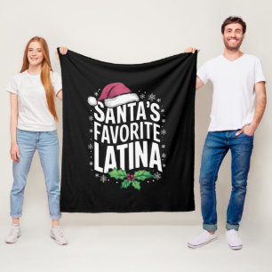 Kerstman's favoriete Latina Kerst Lelijke Kerstmis Fleece Deken