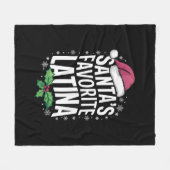 Kerstman's favoriete Latina Kerst Lelijke Kerstmis Fleece Deken (Voorkant (Horizontaal))