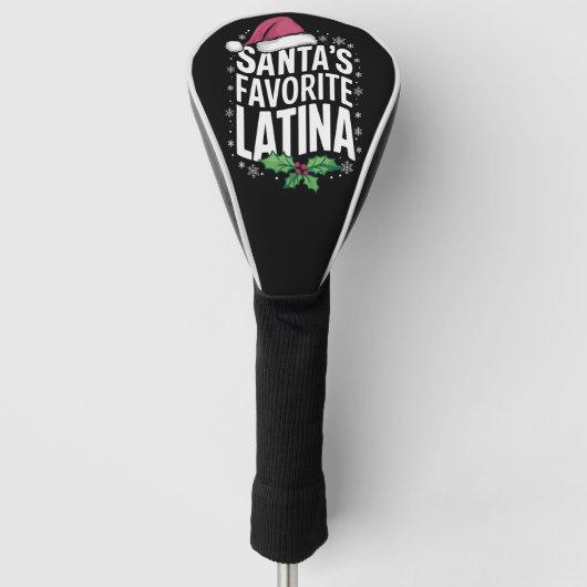 Kerstman's favoriete Latina Kerst Lelijke Kerstmis Golfheadcover (Voorkant)