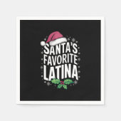 Kerstman's favoriete Latina Kerst Lelijke Kerstmis Servet (Voorkant)