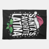 Kerstman's favoriete Latina Kerst Lelijke Kerstmis Theedoek (Horizontaal)
