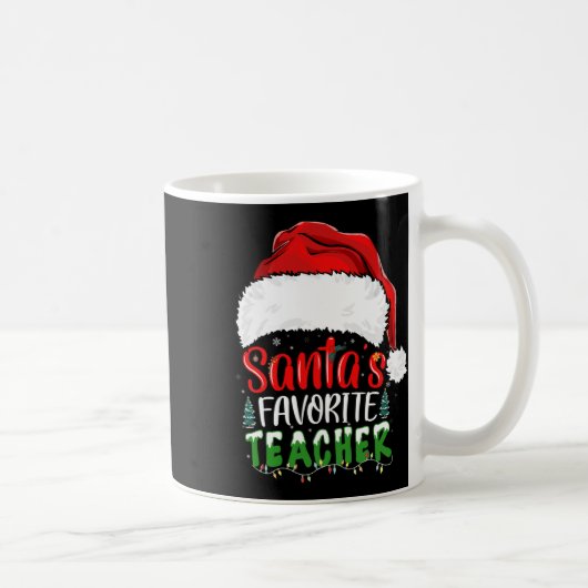 Kerstman's favoriete leraar Fun Christmas Teacher Koffiemok (Rechts)