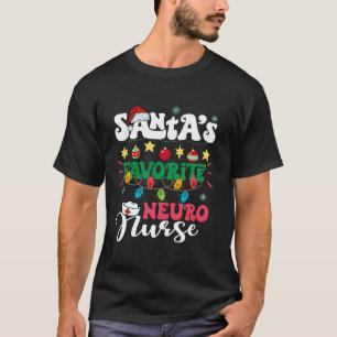 Kerstman's favoriete Neuro Verpleegkundige Santa H T-shirt