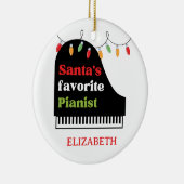 Kerstman's favoriete pianist piano toetsenbord ker keramisch ornament (Rechts)