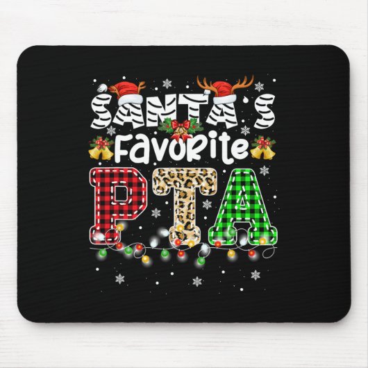 Kerstman's favoriete PTA Kerst fysiotherapeut Muismat (Voorkant)