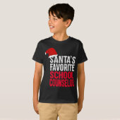 Kerstman's favoriete School Counselor Schattige Ch T-shirt (Voorkant volledig)