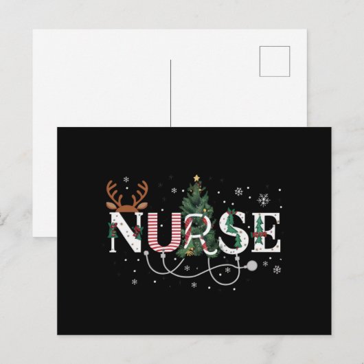 Kerstman's favoriete verpleegster Xmas Gifts Holid Feestdagenkaart (Voorkant / Achterkant)