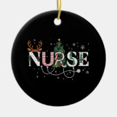 Kerstman's favoriete verpleegster Xmas Gifts Holid Keramisch Ornament (Voorkant)