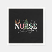 Kerstman's favoriete verpleegster Xmas Gifts Holid Servet (Voorkant)