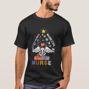 Kerstman's favoriete Wondverzorging Verpleegster K T-shirt