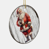 Kerstman's feestelijke Cheer - Kerstversiering Keramisch Ornament (Rechts)