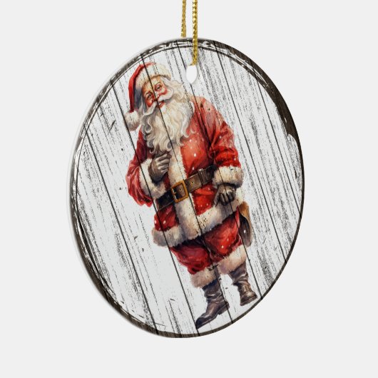 Kerstman's feestelijke Cheer - Kerstversiering Keramisch Ornament (Rechts)