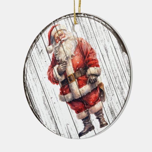 Kerstman's feestelijke Cheer - Kerstversiering Keramisch Ornament (Links)
