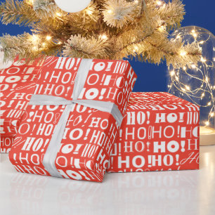 Kerstman's feestelijke HO! HO! HO! Groeten in Oran Cadeaupapier