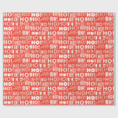 Kerstman's feestelijke HO! HO! HO! Groeten in Oran Cadeaupapier (Vlak)