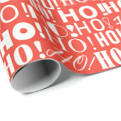 Kerstman's feestelijke HO! HO! HO! Groeten in Oran Cadeaupapier (Rol Hoek)