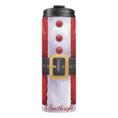 Kerstman's feestelijke riem en pak thermosbeker (Voorkant)
