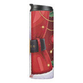 Kerstman's feestelijke riem en pak thermosbeker (Geroteerd rechts)