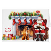 Kerstman's Gift Boxer Hond Kerstmis (Voorkant Horizontaal)