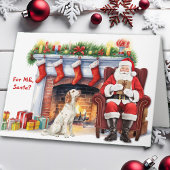 Kerstman's Gift Engels Setter Dog Schattige Kerst Feestdagen Kaart