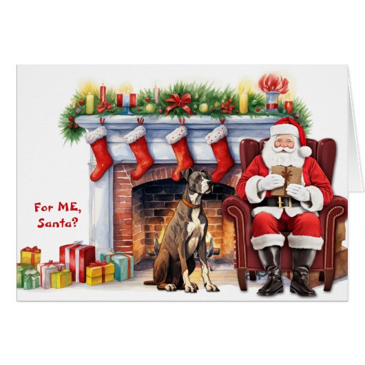 Kerstman's Gift Grote Deense Hond Kerstmis (Voorkant Horizontaal)