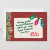 Kerstman's Goede Lijst Kerstkaarten Kaart (Achterkant)