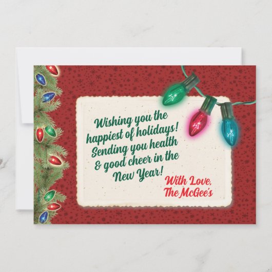 Kerstman's Goede Lijst Kerstkaarten Kaart (Achterkant)