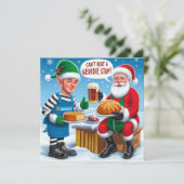 Kerstman's Greggs Feestdagenkaart (Staand voorkant)