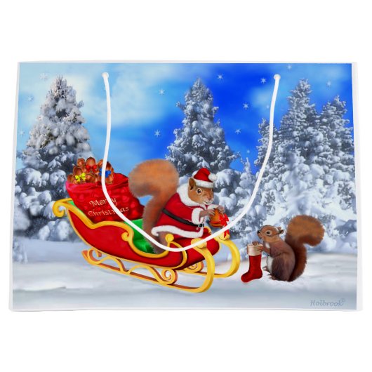 KERSTMANS HULPJE LARGE CADEAUTASJE (Voorkant)