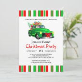 Kerstman's Kerst Vrachtwagen Party Kaart (Staand voorkant)