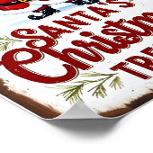 Kerstman's kerstboom Boerderij rustiek teken Poster (Hoek)