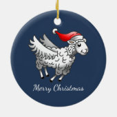 Kerstman's kerstlam keramisch ornament (Achterkant)