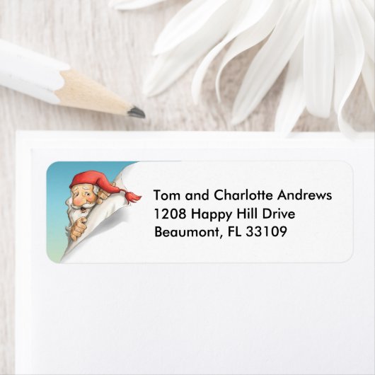 Kerstman's kerstlijst etiket (Insitu)