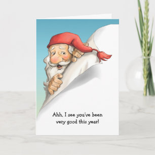 Kerstman's kerstlijst feestdagen kaart