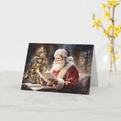 Kerstman's kerstlijst kaart (Gele Bloem)