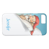 Kerstman's kerstlijst met monogram Case-Mate iPhone case (Achterkant (Horizontaal))