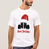 Kerstman's kerstvakantie laarzen t-shirt (Voorkant)