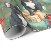 Kerstman's Kleine Frenchies Kerstmis Cadeaupapier (Rol Hoek)