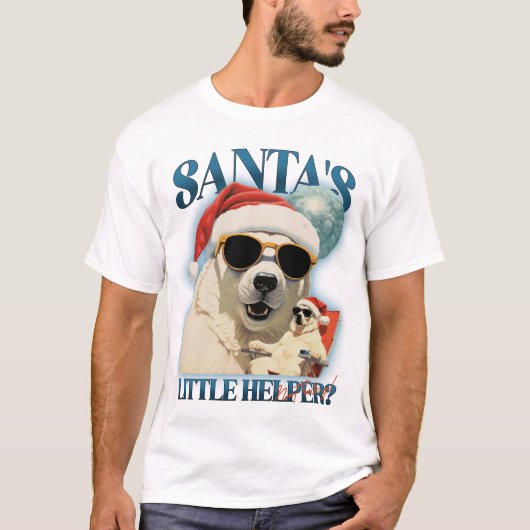 Kerstman's kleine helper niet vandaag!, Kerstmis T-shirt (Voorkant)