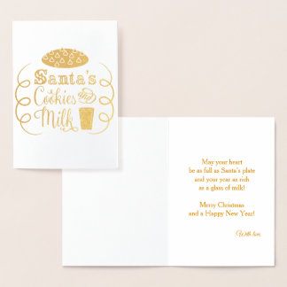 Kerstman's koekjes en melk kerst grillen folie kaarten