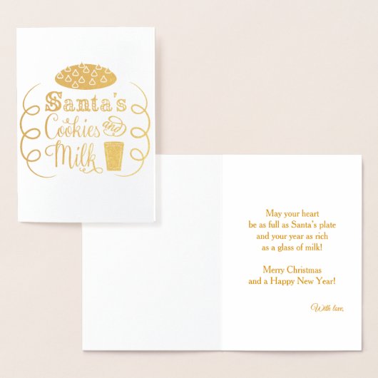 Kerstman's koekjes en melk kerst grillen folie kaarten (Display)